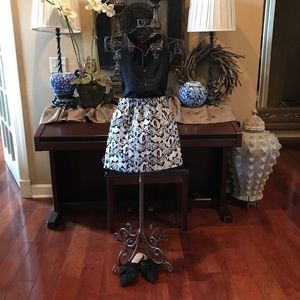 Skirt w/ Top black blouse